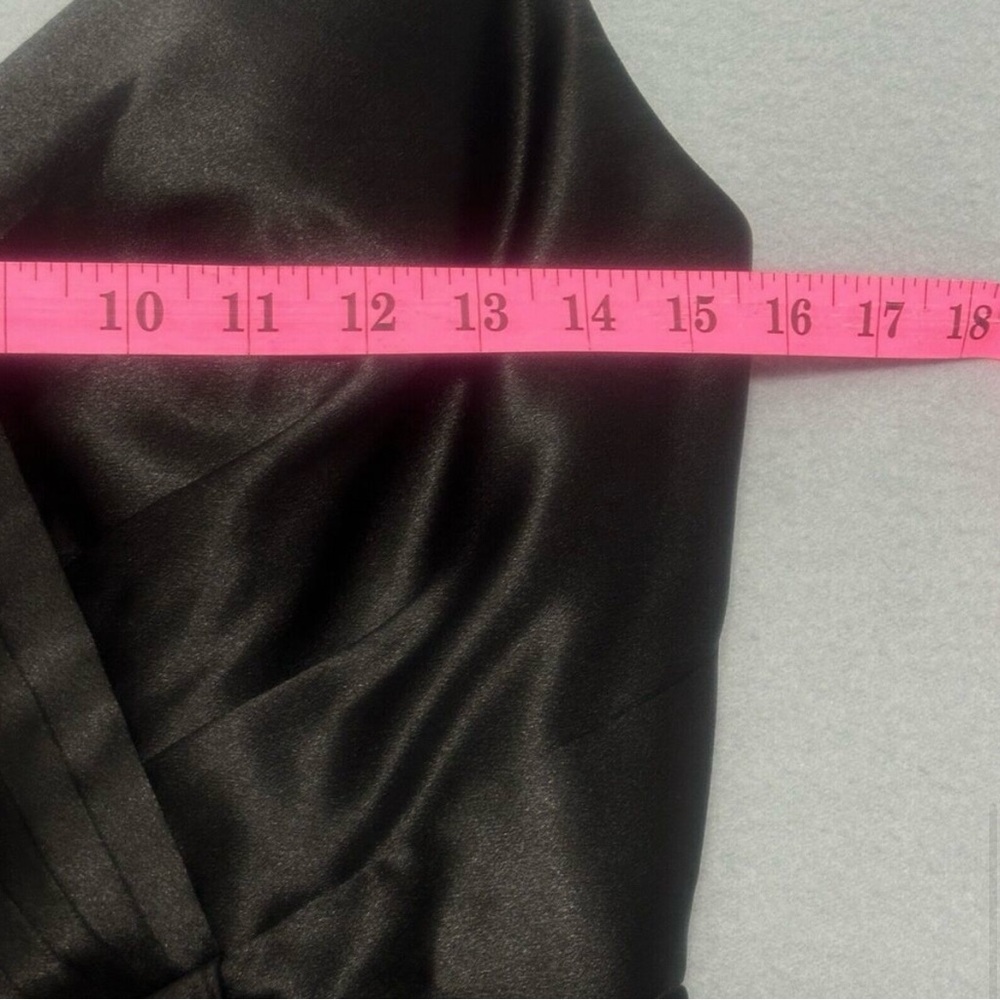 Christina Wu Elegant Black Satin Evening Gown - Picture 8 of 14
